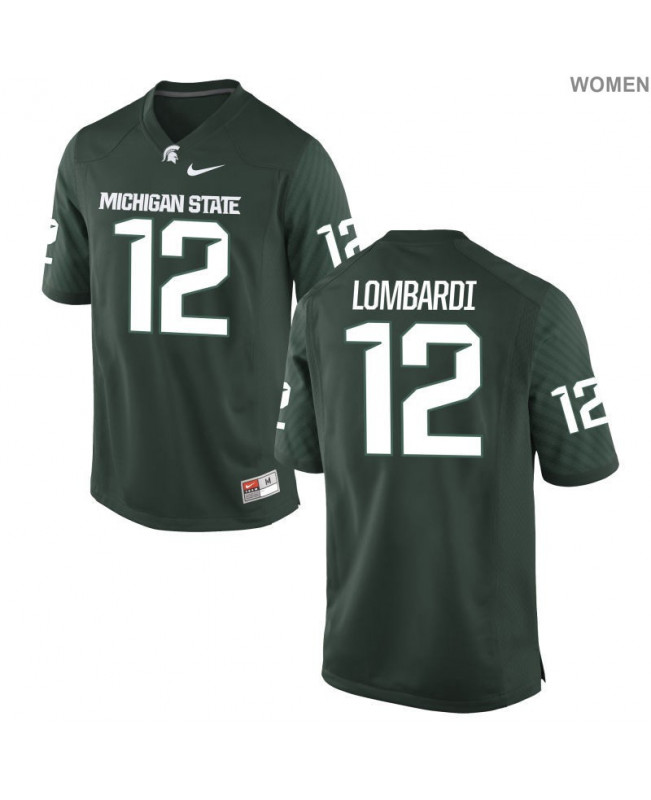 Women's Michigan State Spartans #12 Rocky Lombardi NCAA Nike Authentic Green College Stitched Football Jersey CI41G26OV